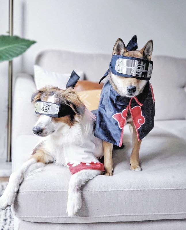 ChoChoCho Anime Cosplay Ninja, Dog Costume, Ninja Cloak for Dogs and Cats, Anime Plush Robe, Halloween Costume & Halloween Outfits for Dogs Cats Puppies