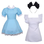 Colorful House Women Blue Maid Outfit Adult Anime Maid Dress Costume Lolita Cosplay Apron Halloween Fancy Fairytale Dress(X-Small, Blue)