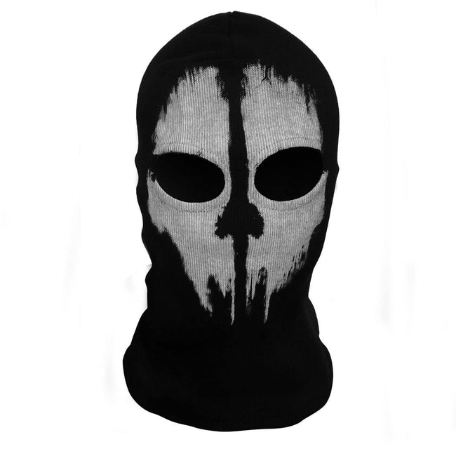 SzBlaZe Unisex Ghost Print Stocking Balaclava Mask Good For War Game Halloween Cosplay (Print 1) Hover Image