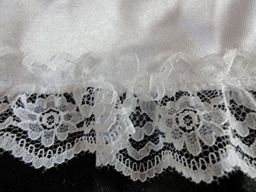 JJ-GOGO Women's French Maid Costume Sexy Black Satin Halloween S-5XL (4XL)