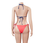 iSHOWcos Nico Robin Cosplay Bikini Women Sexy Triangle Bikini Halter Two Piece Set Swimsuit String Tie Side Bathing Suit (Large)