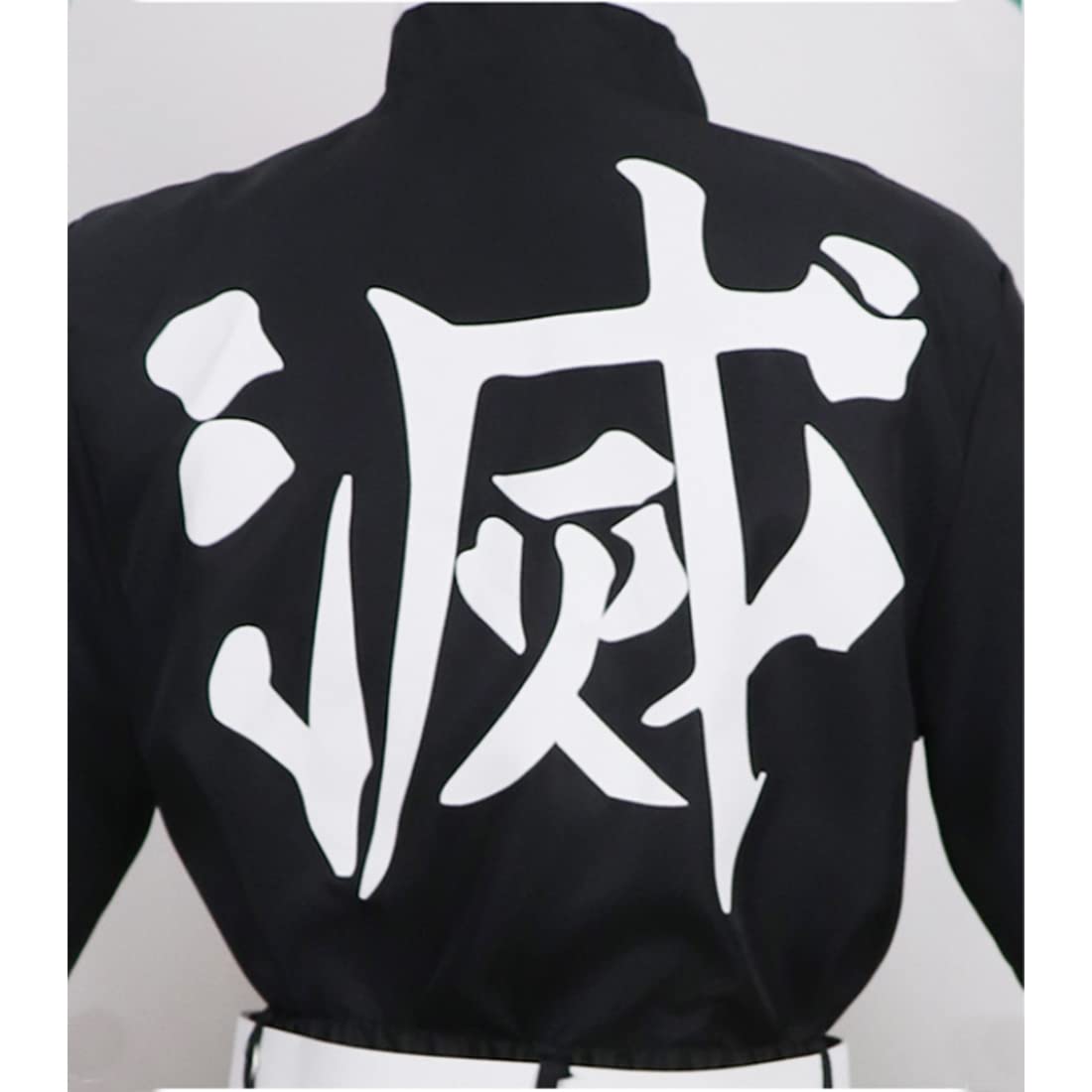 Mens Cosplay Costume Japanese Anime Cosplay Black Team Uniform Kimonos Outfit With Belt (M, Black)