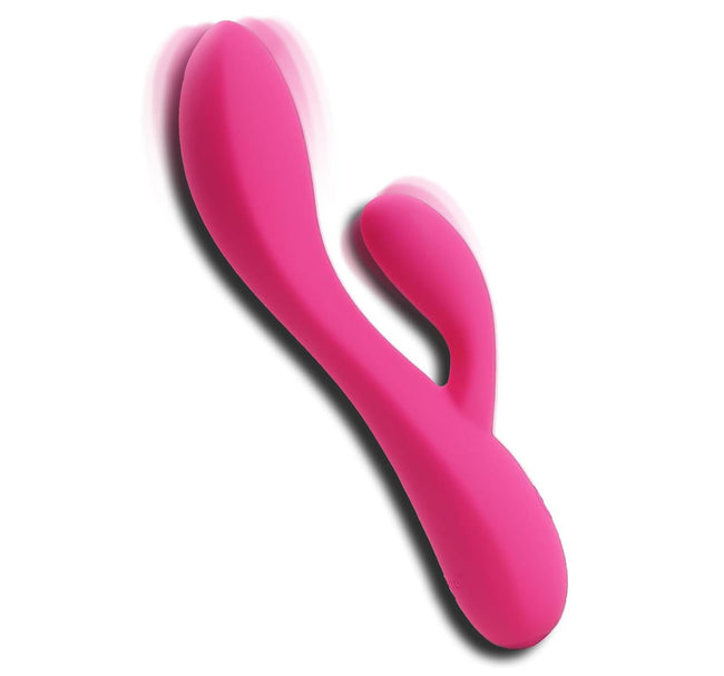 plusOne Dual Rabbit Vibrator Personal Massager, 10 Vibration Settings, Body-Safe Silicone, Waterproof, USB Rechargeable, Sex Toy for Women and Men Hover Image