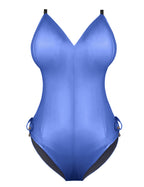 Womens Bunny Costume Girl Suit Senpai Cosplay Anime Role Costume One Piece Bodysuit Removable Padded with Stockings Set(Blue M)