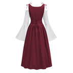 YTWS Renaissance Witch Vampire Pirate Costume Dress for Women Viking Victorian Goth Elf Fairycore Halloween Party Cosplay