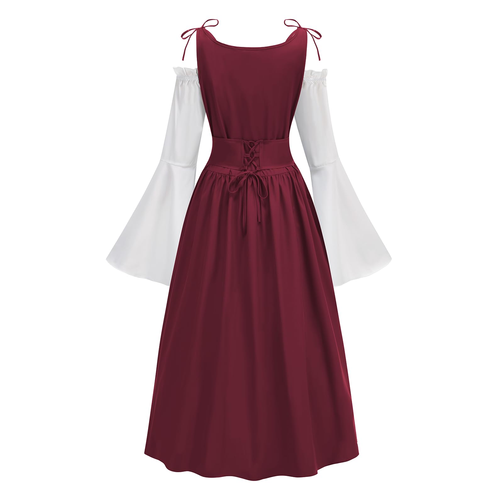 YTWS Renaissance Witch Vampire Pirate Costume Dress for Women Viking Victorian Goth Elf Fairycore Halloween Party Cosplay