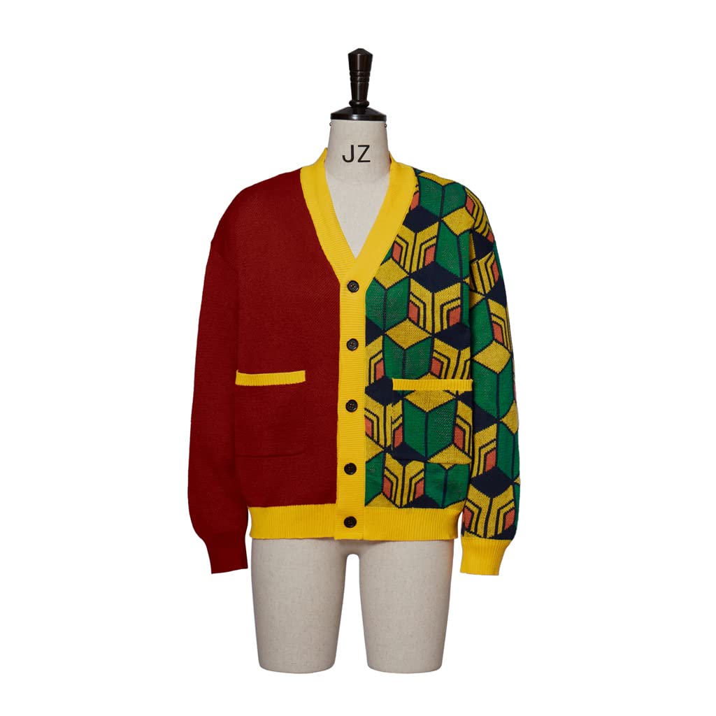 Men's Kamado Tanjirou Costume Giyu Tomioka Cosplay Sweater Demon Coat Slayer Cardigan