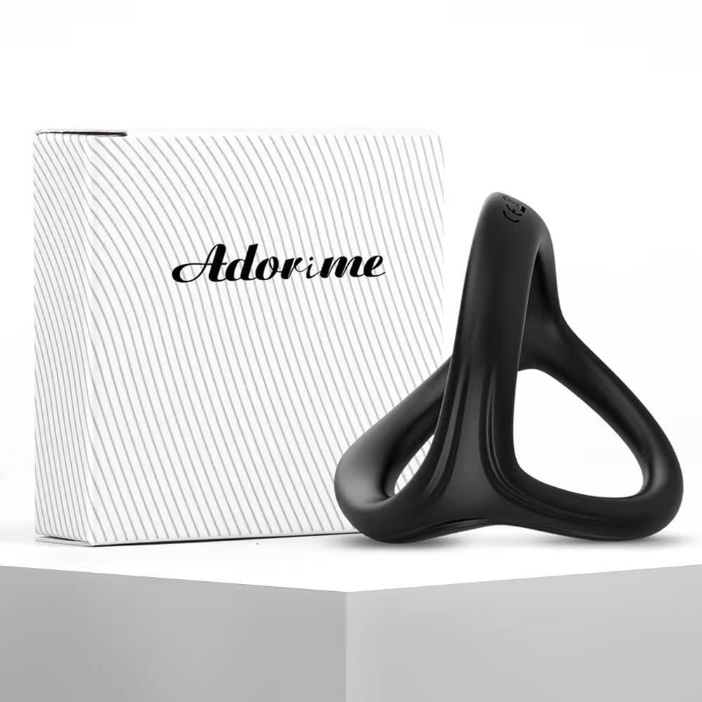 Silicone Penis Ring for Men, Adorime 3 in 1 Ultra Soft Stretchy Cock Ring Penis Enlargers Erection Tool, Sex Toy for Men