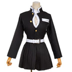 CHENYIZDQ Mitsuri Amaidera Cosplay Love Hashira Cosplay Costume Full Set Woman Ghost Kill Team Uniform Halloween Play (Black, L)