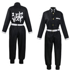 Mens Cosplay Costume Japanese Anime Cosplay Black Team Uniform Kimonos Outfit With Belt (M, Black)