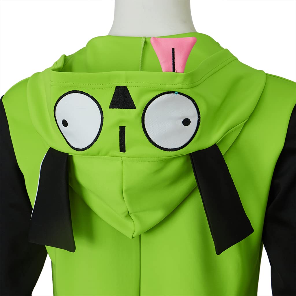 Saniplaycos Green Cosplay Hoodie Costume Zipper Jacket Coat Men's Casual Sweatshirt Hooded Zip Up Pullovers