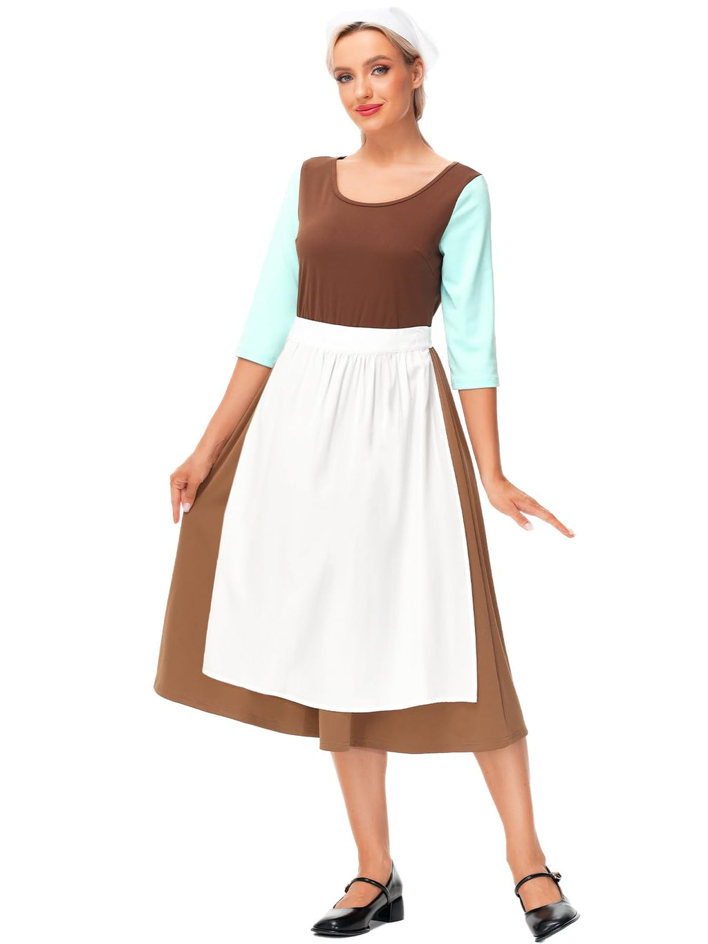 Deerose Womens Halloween Maid Brown Costume Adult Ciinders Cosplay With Apron XS