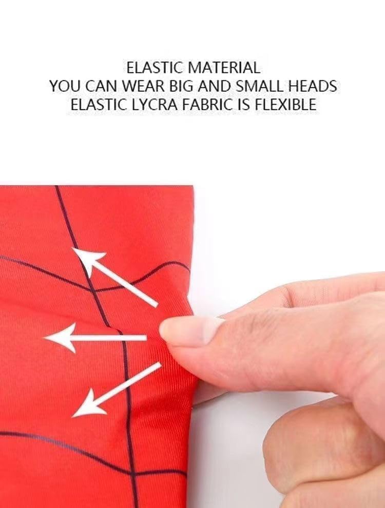 AUGMAXI Electric Spider Superhero Role-Playing Mask Toy with Moving Eyes and LED Lights - Remote Control Ring, Fun Gift for Men (red)