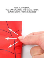 AUGMAXI Electric Spider Superhero Role-Playing Mask Toy with Moving Eyes and LED Lights - Remote Control Ring, Fun Gift for Men (red)