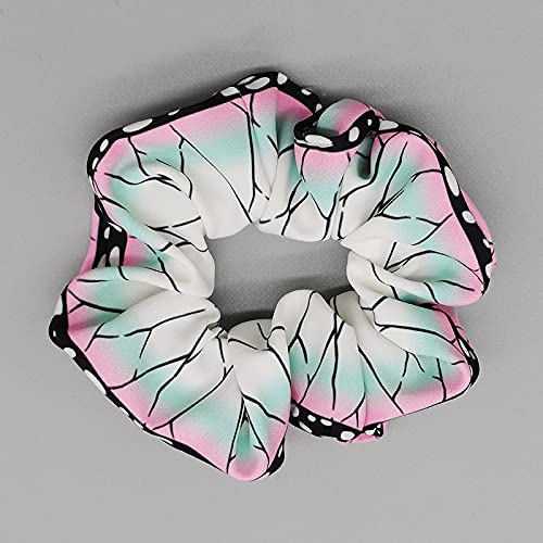 4 Pcs Anime Hair Scrunchies Hair Ties for Kids Adults, Elastic Ponytail Holder Bracelet Costumes, Cosplay Hair Accessories