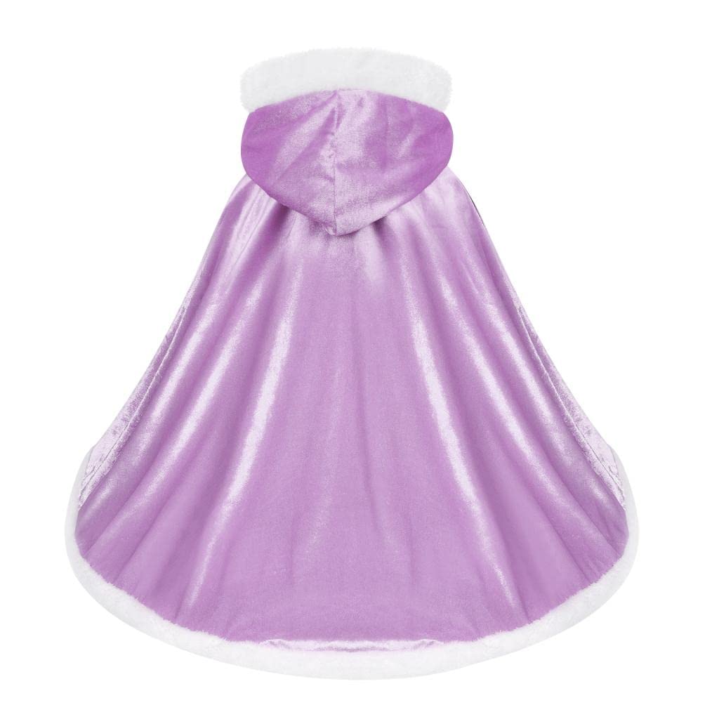Girls Dress Up Hodded Cape Toddler Costume for Princess Cloaks