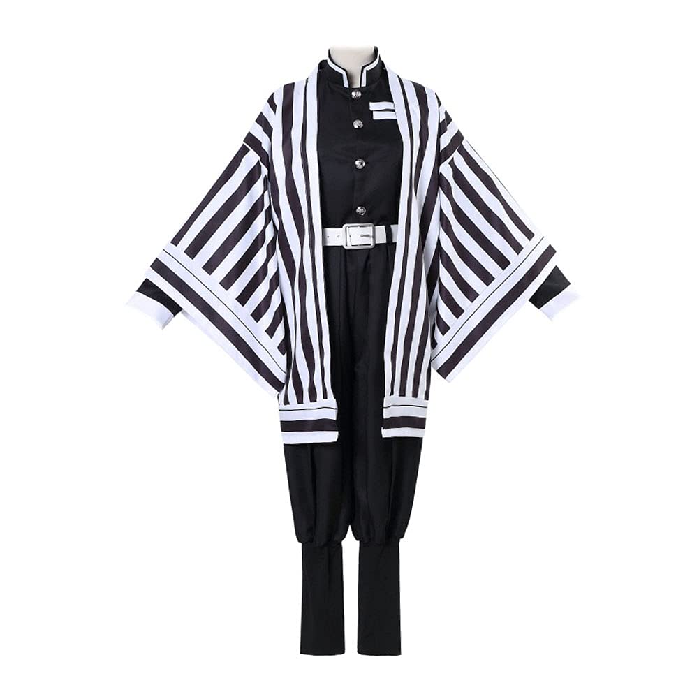 Iguro Cosplay Costume Kimono Halloween Outfit (Iguro Obanai, S)