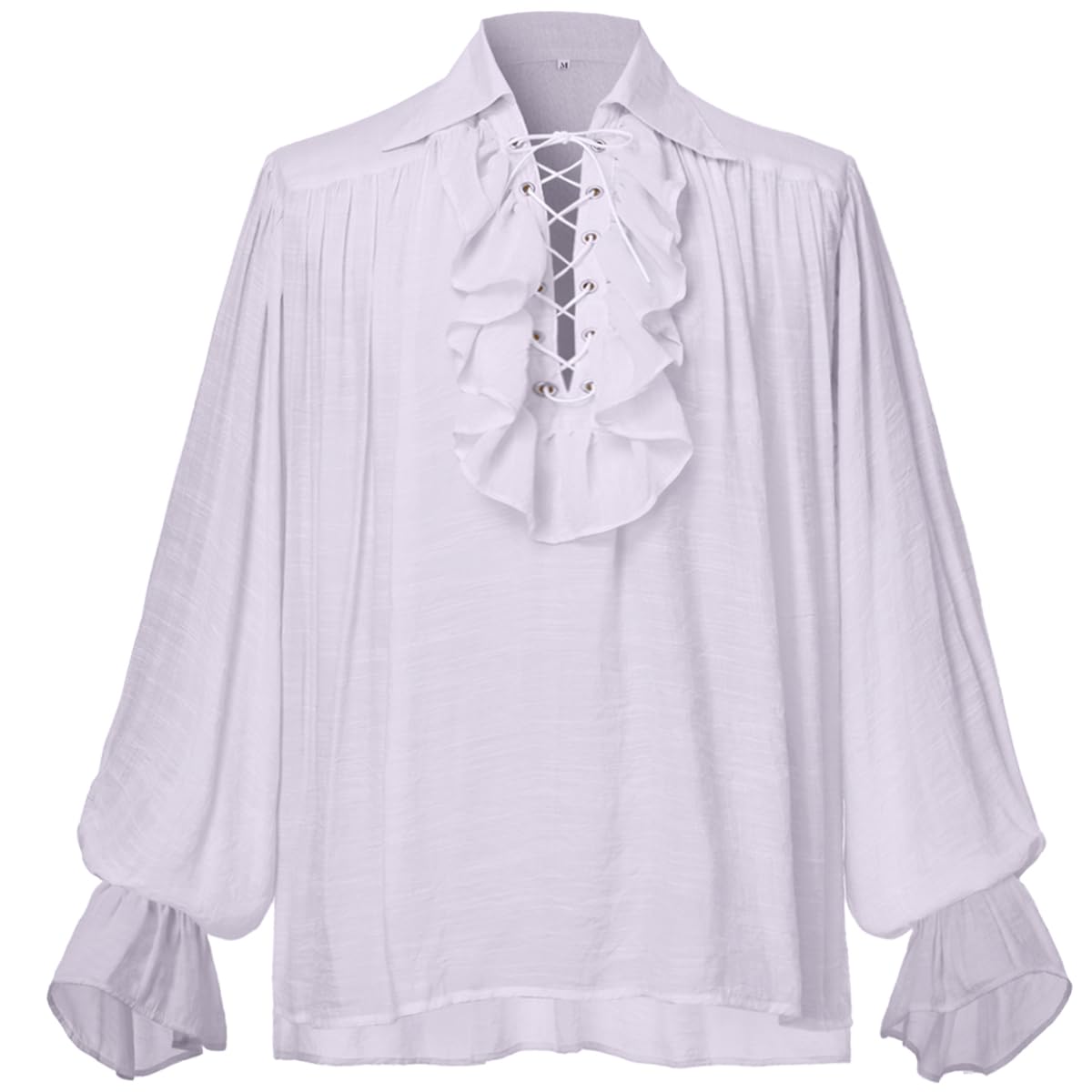 Men Pirate Shirt Women Vampire Renaissance Shirts Victorian Ruffled Medieval Costume Cotton Linen Shirt