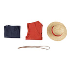 VintageCos Men's Anime Classic Suit with Straw Hat for Halloween (XXL)