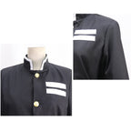 Mens Cosplay Costume Japanese Anime Cosplay Black Team Uniform Kimonos Outfit With Belt (M, Black)