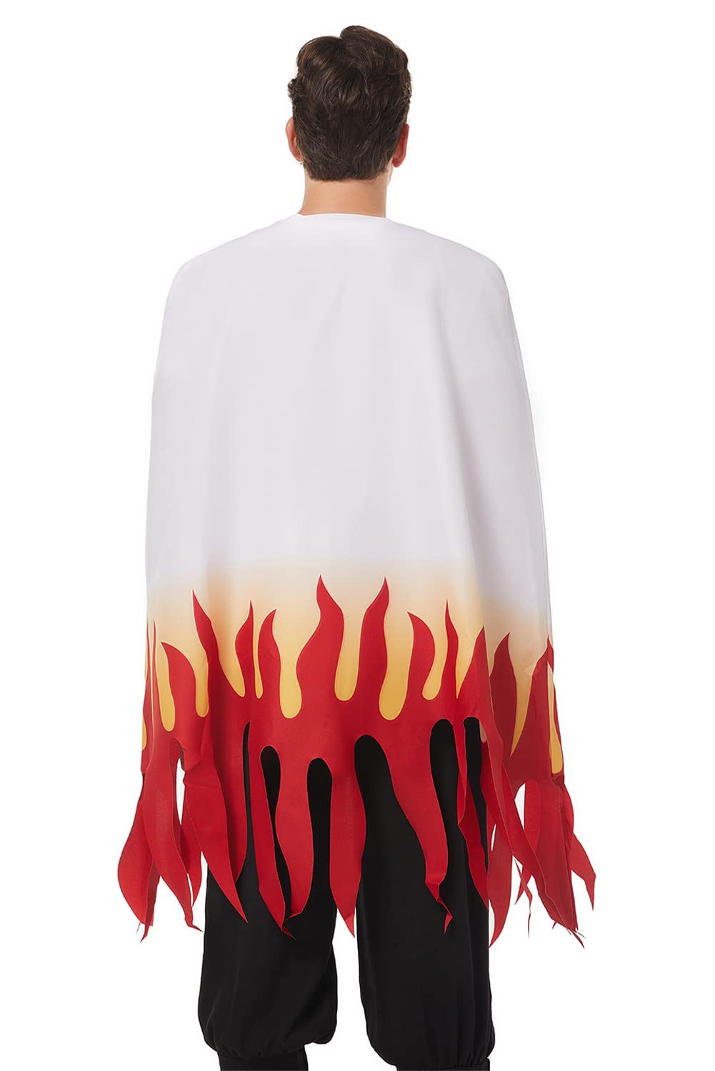 IOONCHI Adult Rengoku Robe Kimetsu Cosplay Costume Kimono Cape Kyoujurou Cloak Halloween Suit