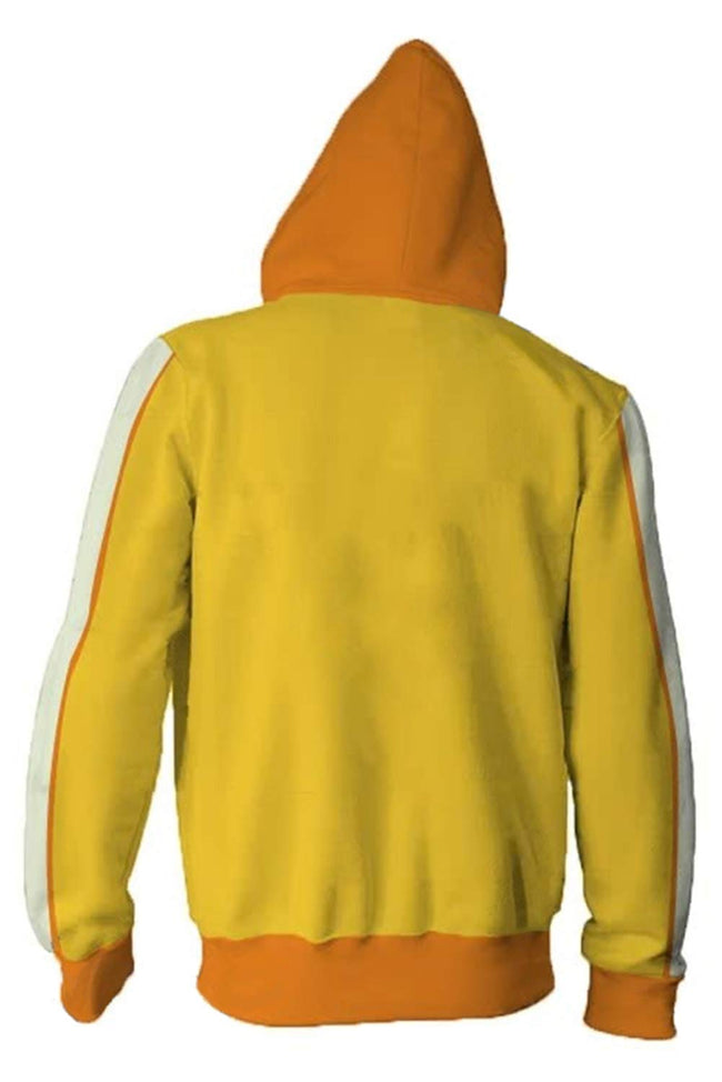 Werycos Adult Hoodie Jacket Anime Sweatshirt Zip Up Hooded Coat Halloween Costume Yellow Main Image