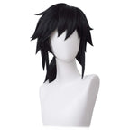 LABEAUTÉ Anime Black Cosplay Wigs for Giyuu Short Wig Halloween Wig Character Wig Cosplay Clothes for Demon Slayer: Kimetsu no Yaiba