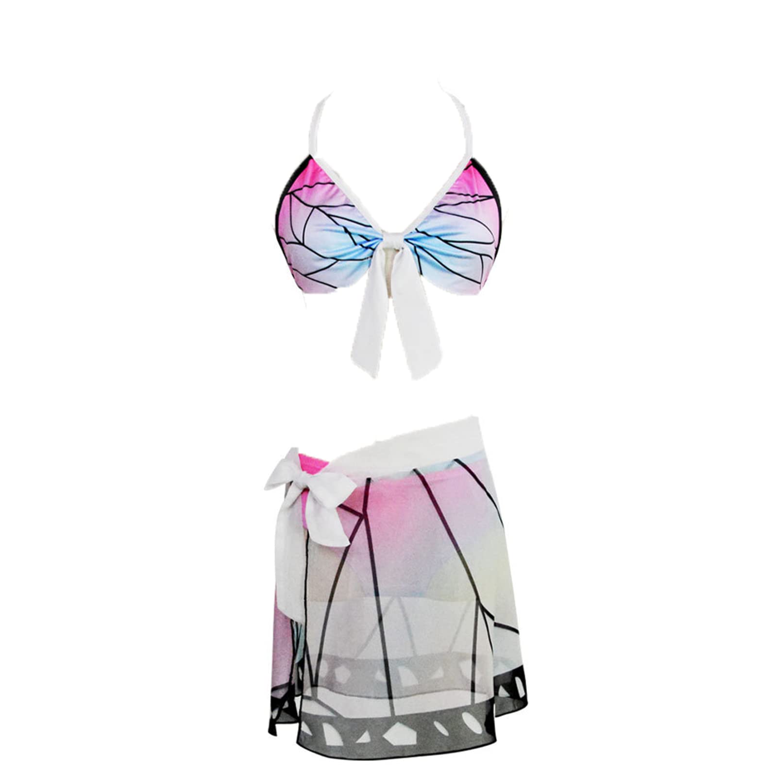 AwwwCos Women Costume Bikini Swimsuit Cosplay Two Piece Halter Neck Bathing Suit Summer Swimwear