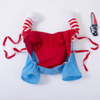 Pet Deadly Doll Chucky Dog Cosplay Funny Halloween Christmas Clothes Party Costume for Small Medium Large Dogs (L: Chest Circumference 27"-35")