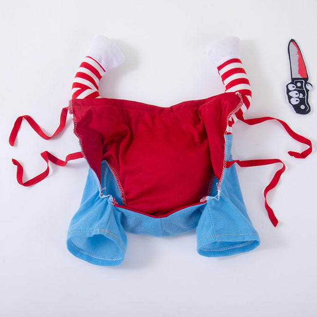 Pet Deadly Doll Chucky Dog Cosplay Funny Halloween Christmas Clothes Party Costume for Small Medium Large Dogs (L: Chest Circumference 27"-35") Main Image