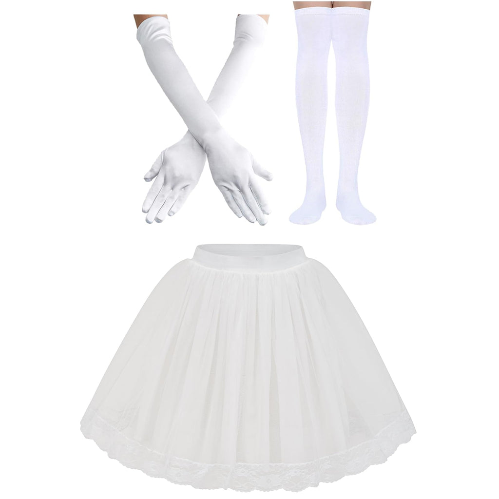 KaKaxi Halloween Costume Pink Evening Dresses with Waist Belts Gloves Hats Golden Crown Leggings Earrings Accessories for Women,S