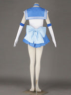 OURCOSPLAY Women's Mizuno Ami Battle Cosplay Costume Dress 6 Pcs Set (Women US S/CN M)