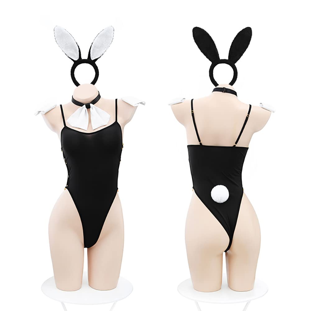 SNOMYRS Womens Bunny Lingerie Sexy Senpai Cosplay Anime Role Costume Bodysuit One Piece