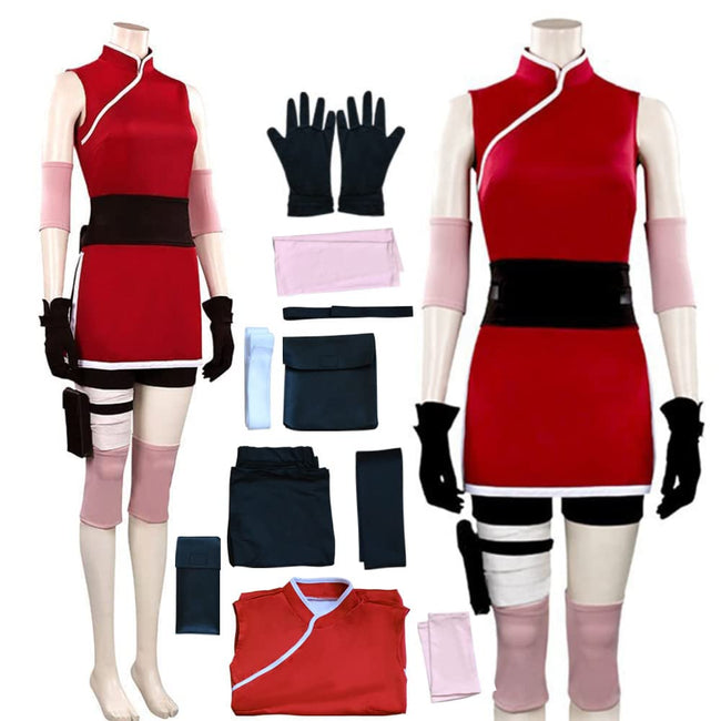 AIUKAKP Anime Cosplay Costume Anime Dress Red Cosplay Ouftits Halloween Women Hover Image