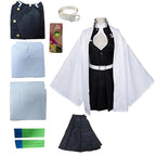 CHENYIZDQ Mitsuri Amaidera Cosplay Love Hashira Cosplay Costume Full Set Woman Ghost Kill Team Uniform Halloween Play (Black, L)