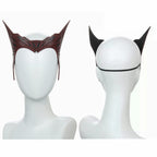 CAFELE Scarlet Witch Headpiece, 2021 TV Shows WandaVision Wanda Maximoff Red Resin Mask Crown Cosplay Halloween Costume Headwear for Adults