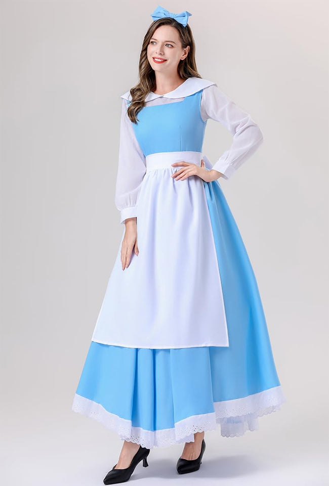 Beauty Belle Costume Dress Beast Costume Dan Stevens Halloween Maid Dress Fancy Party Dress Up 2XL Main Image
