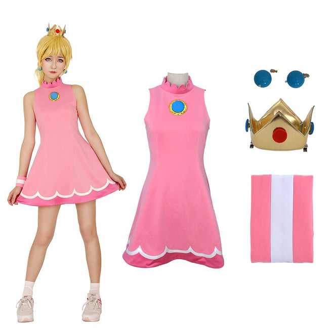 miccostumes Women's Princess Tennis Dress Cosplay Costume with Crown (S) Hover Image