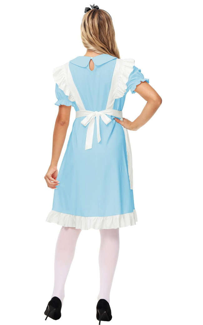 Blue Maid Costume Women Alice White Apron Dress Lolita Princess Wonderland Costumes XL Main Image