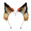 VIGVAN Handmade Wolf Fox Ears Animal Cosplay Cute Head Accessories for Halloween (Chain Orange)