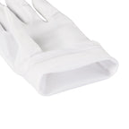 Lansian Womens White Gloves Short Satin Stretchy Gloves Wrist Length Dancing Bridal Gown for 1920s Wedding Opera Party Adult Size