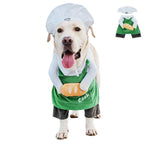 Dog Halloween Vampire Devil Cloak Cape, Red Black Classic Pet Costume for Small Medium Large Dogs, Holiday Cosplay Special Events (Chef-Green, B1)