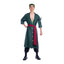 My Other Me One Piece Roronoa Zoro Officially Licensed Anime Adult Cosplay Costume - with Jacket, Scarf, Pants, Sash, Hair Cream, and Earrings for Comic-Con, Halloween, and More, Large
