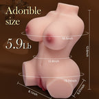 Goyha Sex Doll Male Masturbator with Realistic Boobs Vagina and Anal, Goyha 3 in 1 Torso Masturbator Love Doll Pocket Pussy with Built-in Spine 5.9lb Pussy Ass Male Sex Toy for Men Masturbation