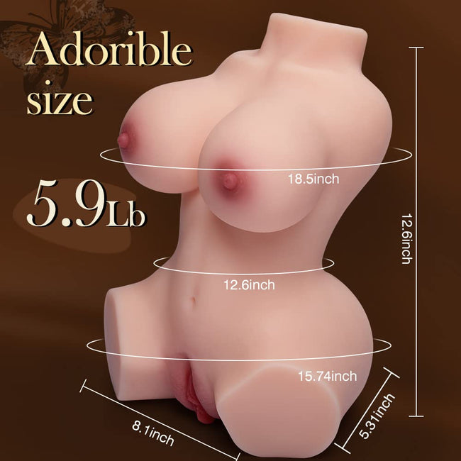 Goyha Sex Doll Male Masturbator with Realistic Boobs Vagina and Anal, Goyha 3 in 1 Torso Masturbator Love Doll Pocket Pussy with Built-in Spine 5.9lb Pussy Ass Male Sex Toy for Men Masturbation Main Image