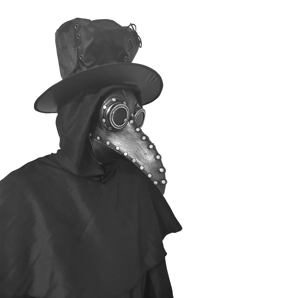 Stegosaurus Plague Doctor Bird Mask Long Nose Beak Cosplay Steampunk Halloween Costume Props Latex Material