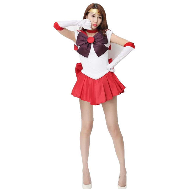 OURCOSPLAY Women's Hino Rei Cosplay Costume 6 Pcs Set (Women XS) Hover Image