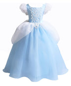 Girls Cinderella Costumes Halloween Princess Dress Up Fancy Birthday Party Ball Gown