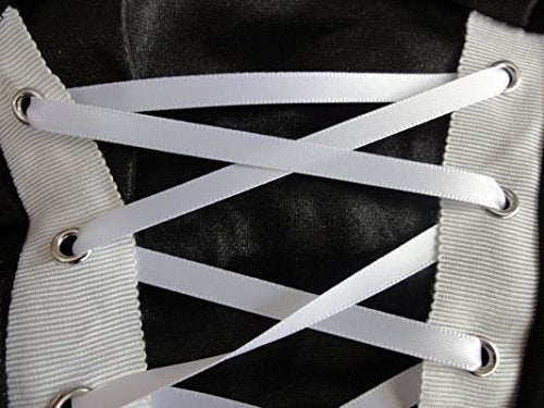 JJ-GOGO Women's French Maid Costume Sexy Black Satin Halloween S-5XL (4XL)