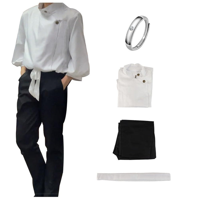 ETEBAS Okkotsu Yuta Costume Cosplay Yuta Uniform Suit Ring Outfit Full Set(XS,Ring) Hover Image